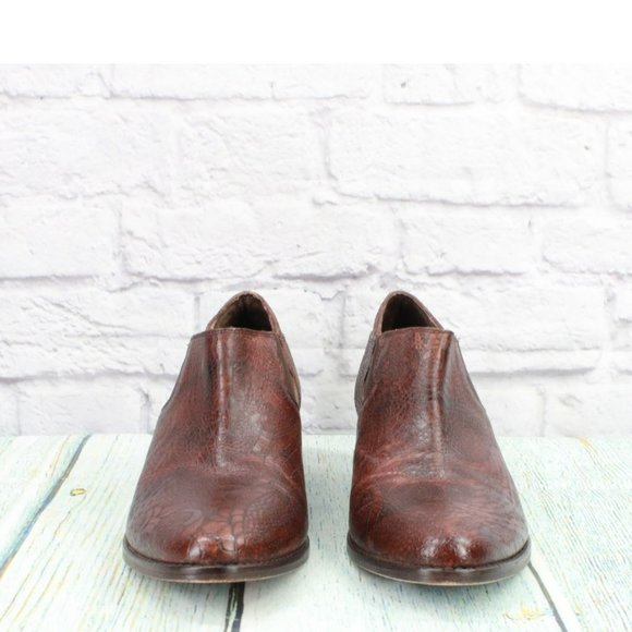 Wolverine Brown Leather Slip On Almond Toe Chelsea Ankle Boots Size 11 - Picture 4 of 9